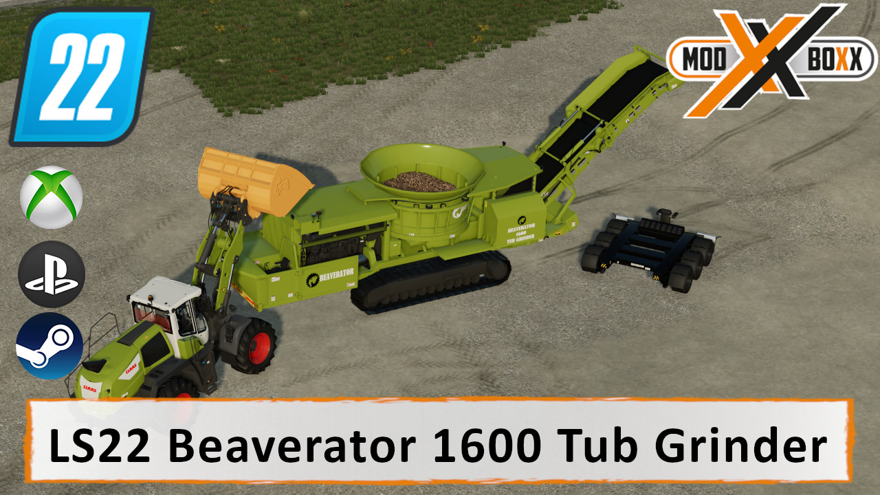 LS22 Mods (Ps4) Beaverator 1600 Tub Grinder Modvorstellung 